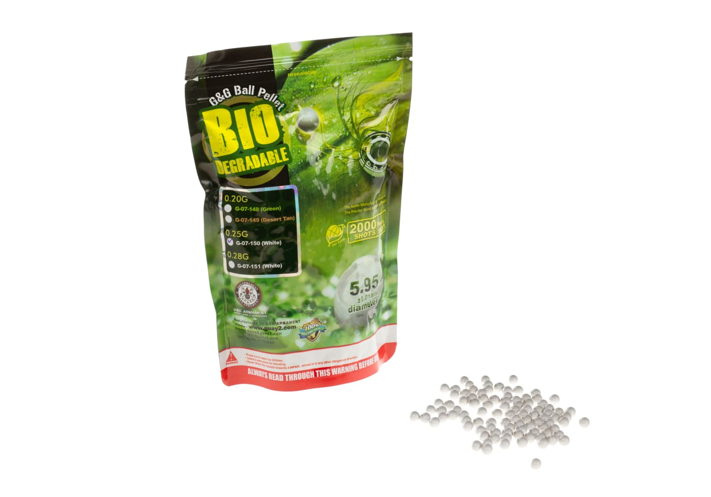 G&G 0.25g Bio Precision BBs 2000rds