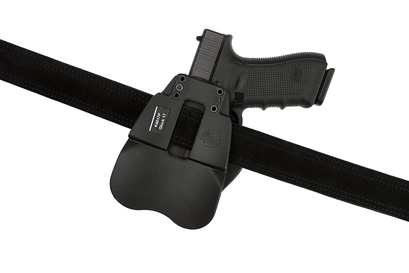 Frontline Open Top Kydex Holster für Glock 17 Paddle