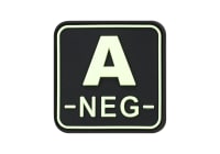 JTG Bloodtype Square Rubber Patch A Neg