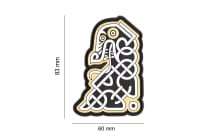 JTG Northman Tribal Dragon Ship Head Rubber Patch