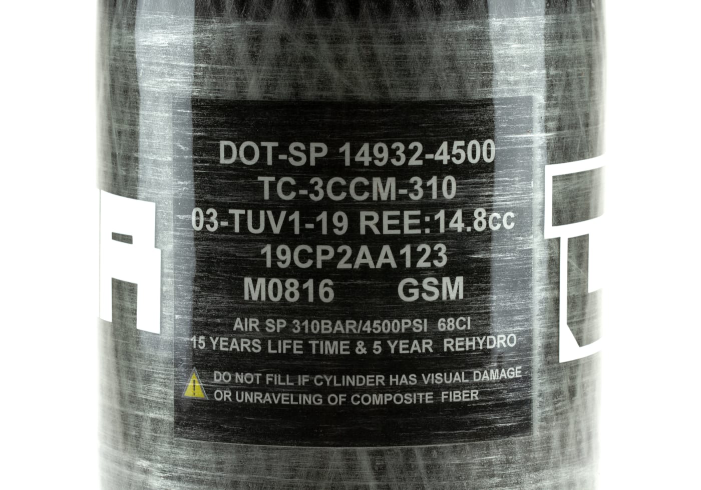 Dominator 68/4500 HPA Carbon Tank