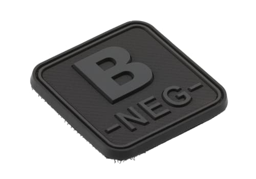 JTG Bloodtype Square Rubber Patch B Neg