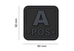 JTG Bloodtype Square Rubber Patch A Pos