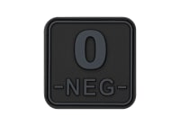 JTG Bloodtype Square Rubber Patch 0 Neg
