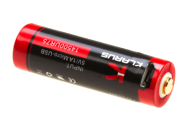 Klarus 14500 Battery 3.7V 750mAh Micro-USB