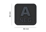 JTG Bloodtype Square Rubber Patch A Neg