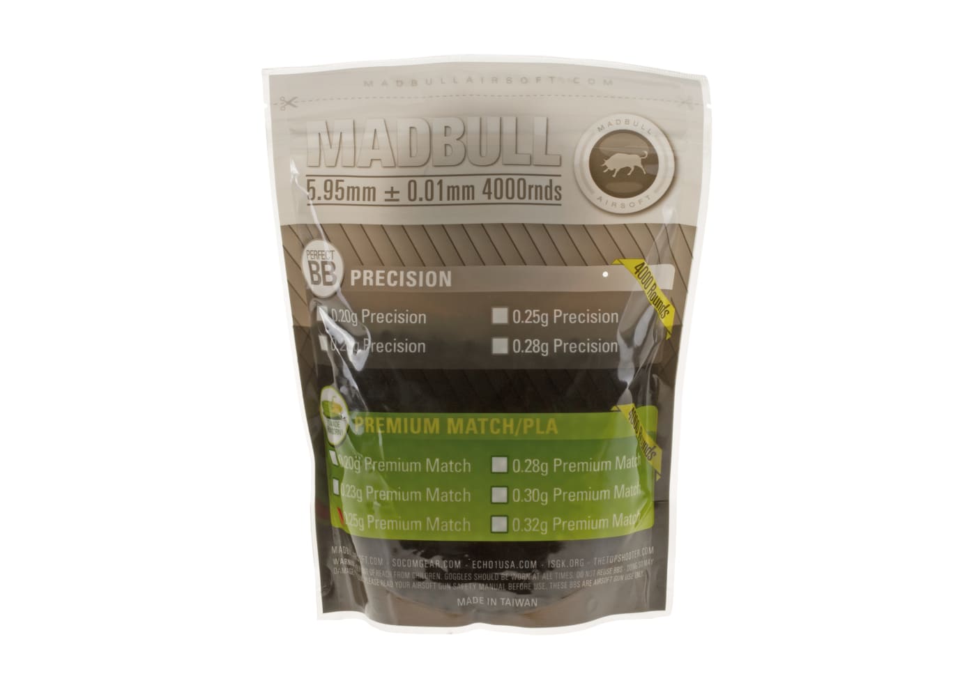 Madbull 0.25g Bio Premium Match Grade PLA 4000rds