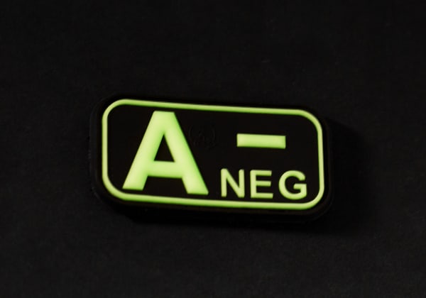 JTG Bloodtype Rubber Patch A Neg