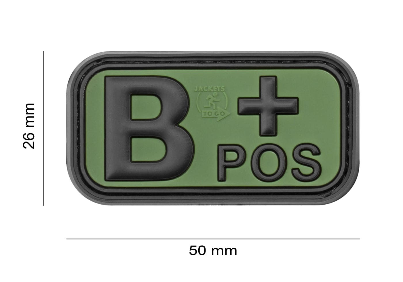 JTG Bloodtype Rubber Patch B Pos