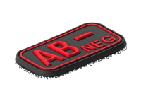 JTG Bloodtype Rubber Patch AB Neg