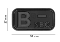 JTG Bloodtype Rubber Patch B Neg