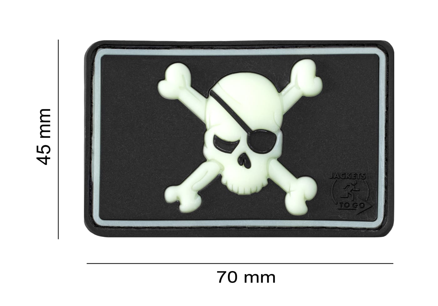 JTG Pirate Skull Rubber Patch