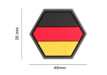 JTG German Flag Hexagon Rubber Patch