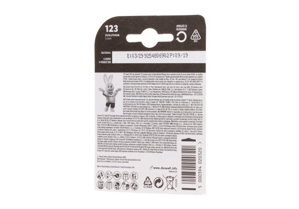 Duracell CR123 2pcs