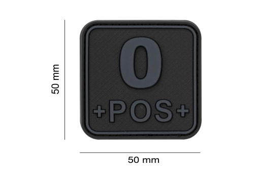 JTG Bloodtype Square Rubber Patch 0 Pos