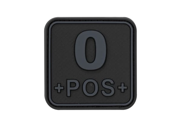 JTG Bloodtype Square Rubber Patch 0 Pos