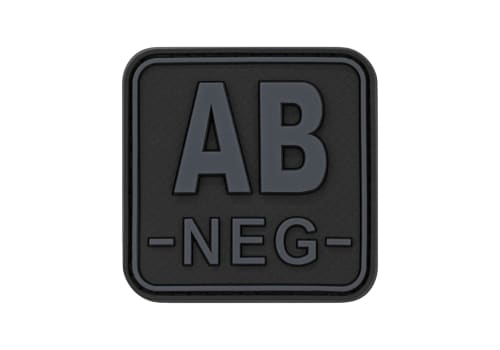 JTG Bloodtype Square Rubber Patch AB Neg