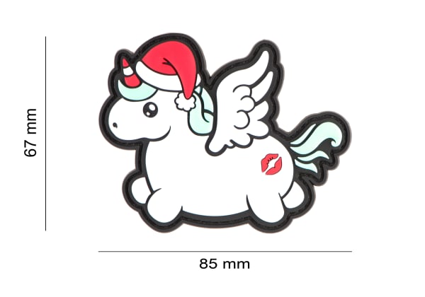 JTG Christmas Unicorn Rubber Patch