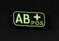 JTG Bloodtype Rubber Patch AB Pos
