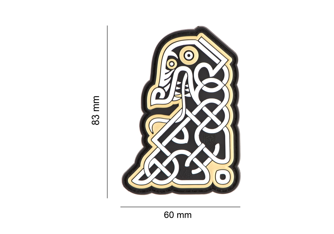 JTG Northman Tribal Dragon Ship Head Rubber Patch
