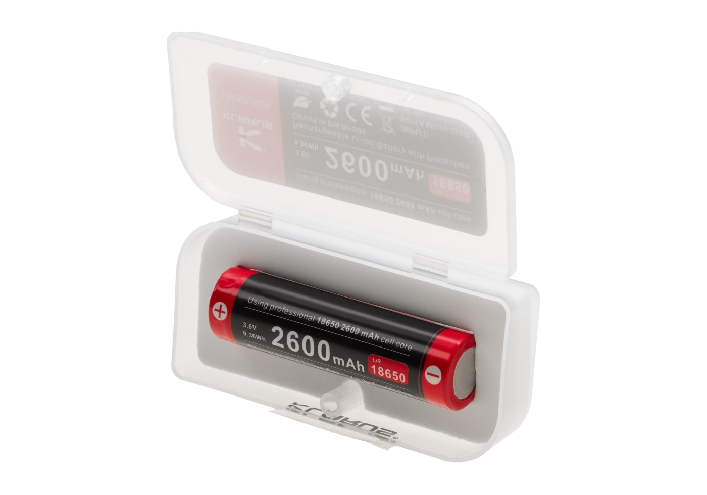 Klarus 18650 Battery 3.7V 2600mAh Micro-USB