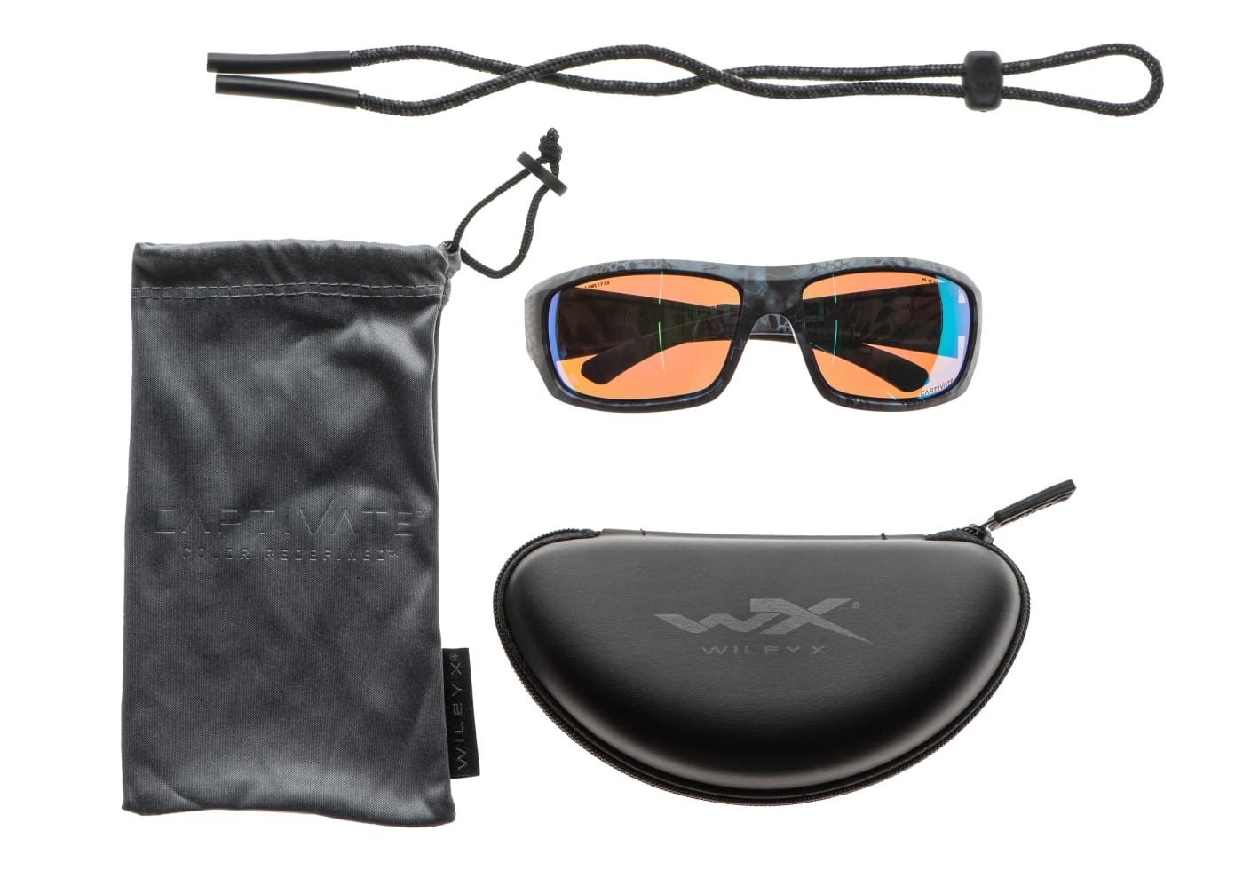 Wiley X WX Omega Captivate Polarized Green Mirror