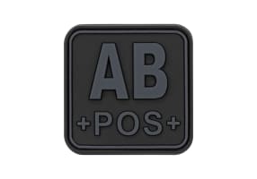 JTG Bloodtype Square Rubber Patch AB Pos