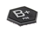 JTG Bloodgroup Hexagon Rubber Patch B Pos