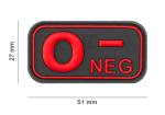 JTG Bloodtype Rubber Patch 0 Neg