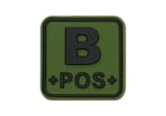 JTG Bloodtype Square Rubber Patch B Pos