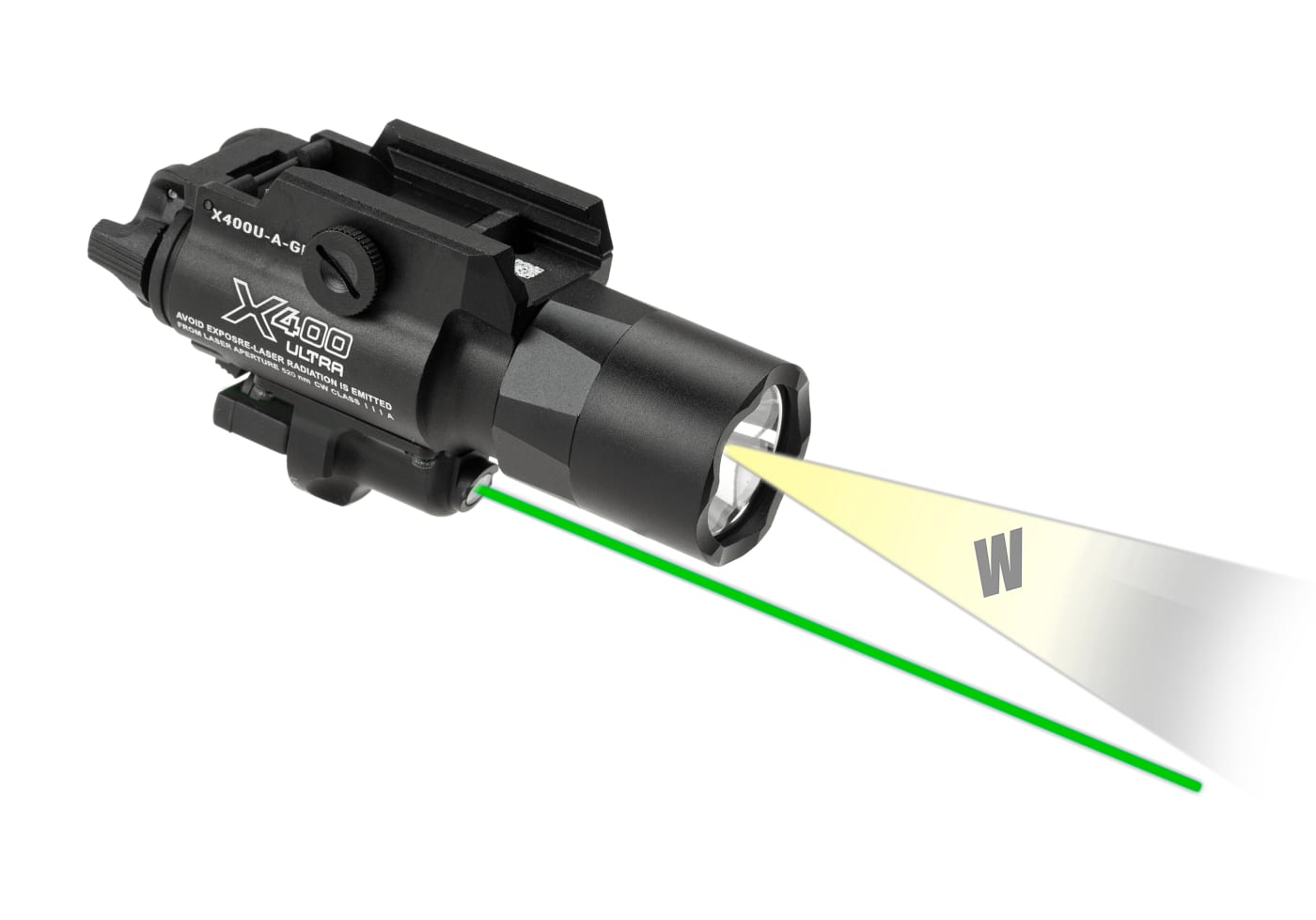 WADSN X400 Ultra Pistol Light / Laser Module Green