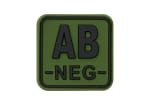 JTG Bloodtype Square Rubber Patch AB Neg