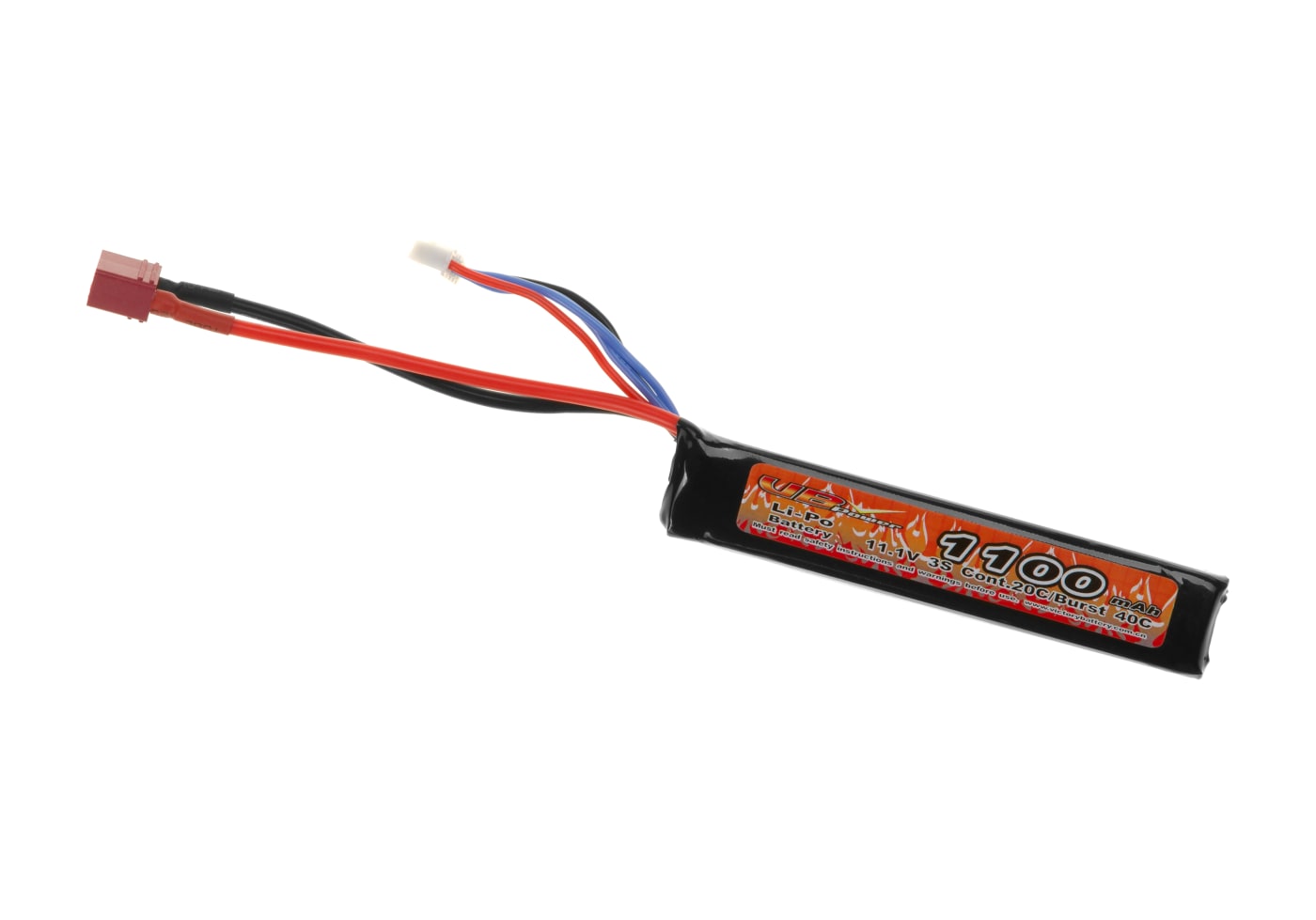 VB Power Lipo 11.1V 1100mAh 20C Stock Tube Type T-Plug