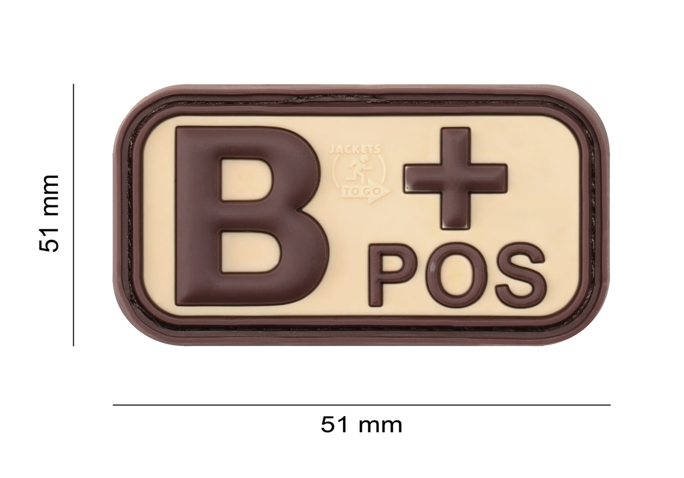 JTG Bloodtype Rubber Patch B Pos