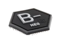 JTG Bloodgroup Hexagon Rubber Patch B Neg
