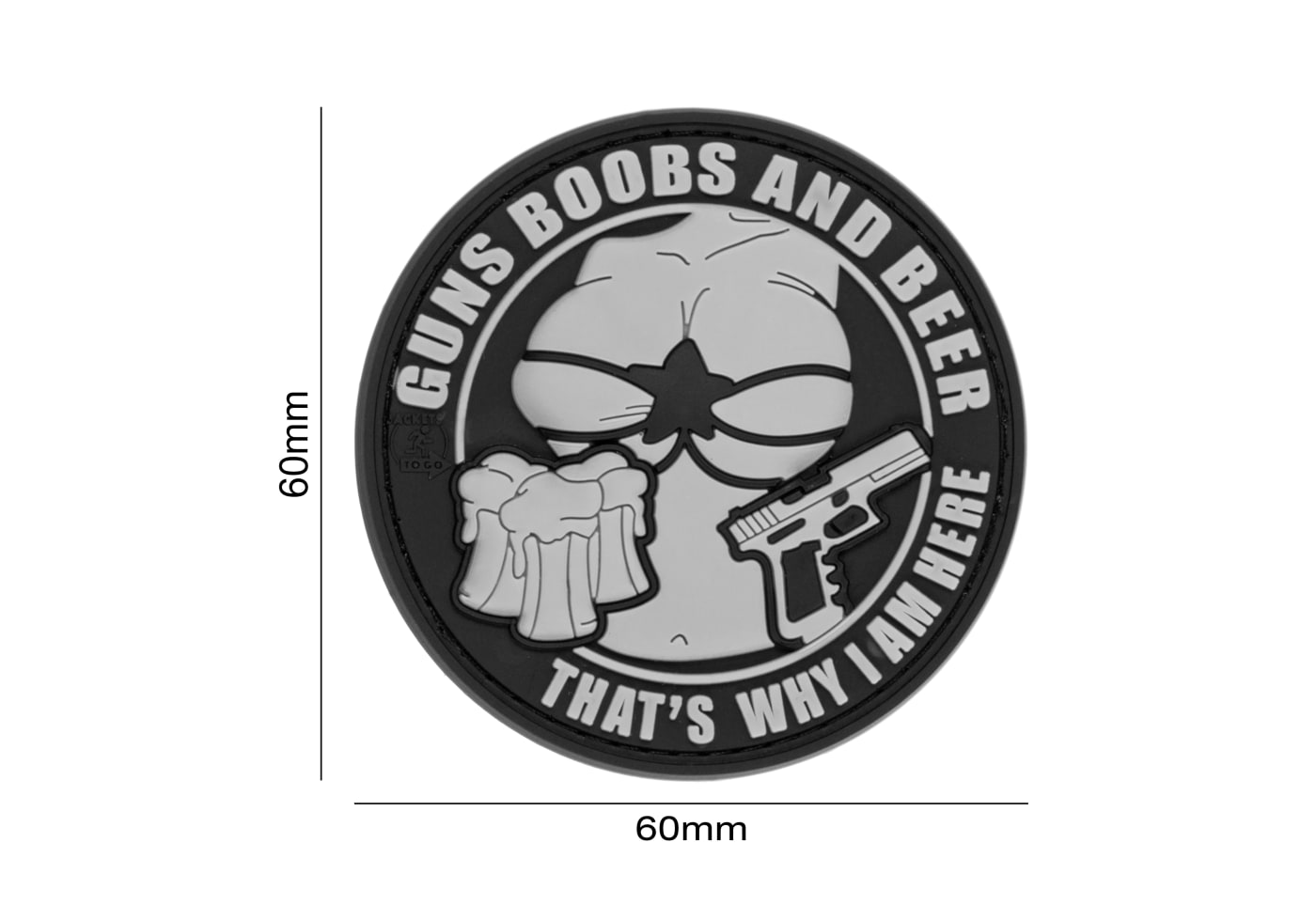 JTG Guns Boobs and Beer Rubber Patch