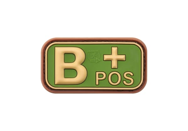 JTG Bloodtype Rubber Patch B Pos