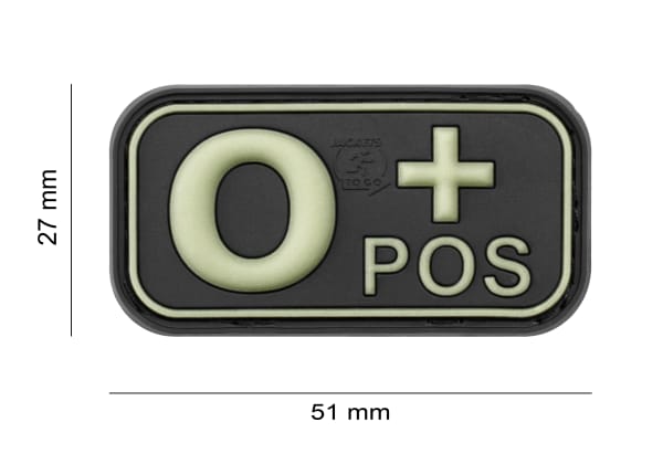 JTG Bloodtype Rubber Patch 0 Pos