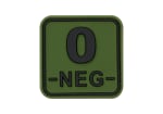 JTG Bloodtype Square Rubber Patch 0 Neg