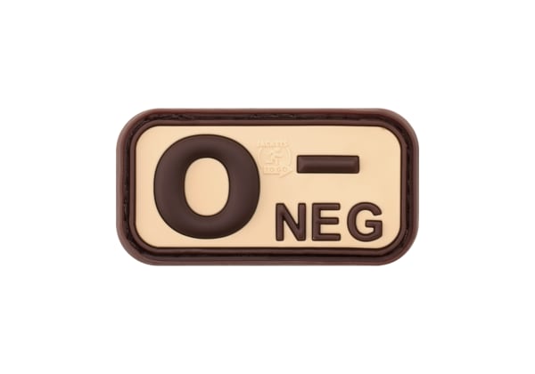 JTG Bloodtype Rubber Patch 0 Neg