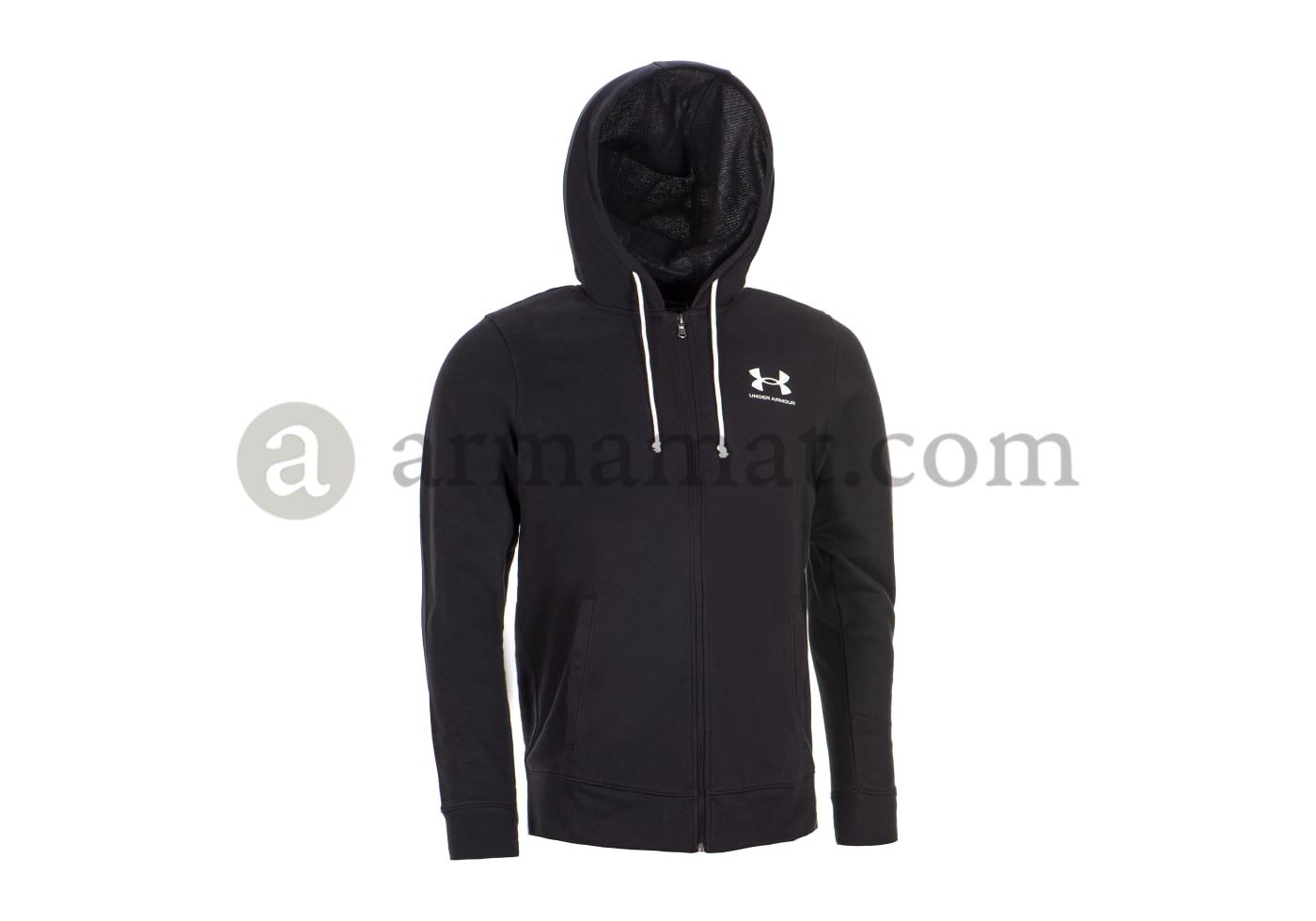 Hooded sweatshirt Under Armour UA Rival Terry LC FZ-BLK 