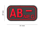 JTG Bloodtype Rubber Patch AB Neg