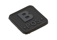 JTG Bloodtype Square Rubber Patch B Pos