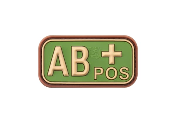 JTG Bloodtype Rubber Patch AB Pos