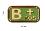 JTG Bloodtype Rubber Patch B Pos