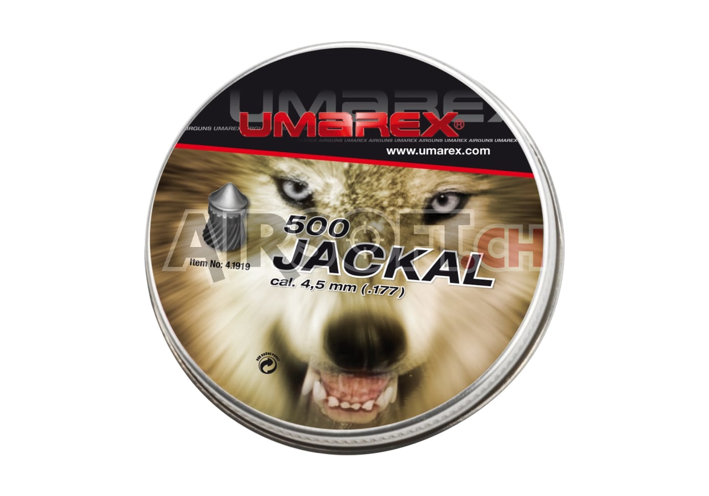 Umarex 4.5mm Jackal Pointed Pellets 0.53g 500rds (2024) Airsoft.ch
