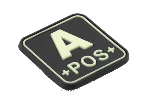 JTG Bloodtype Square Rubber Patch A Pos