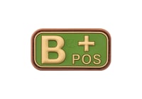 JTG Bloodtype Rubber Patch B Pos