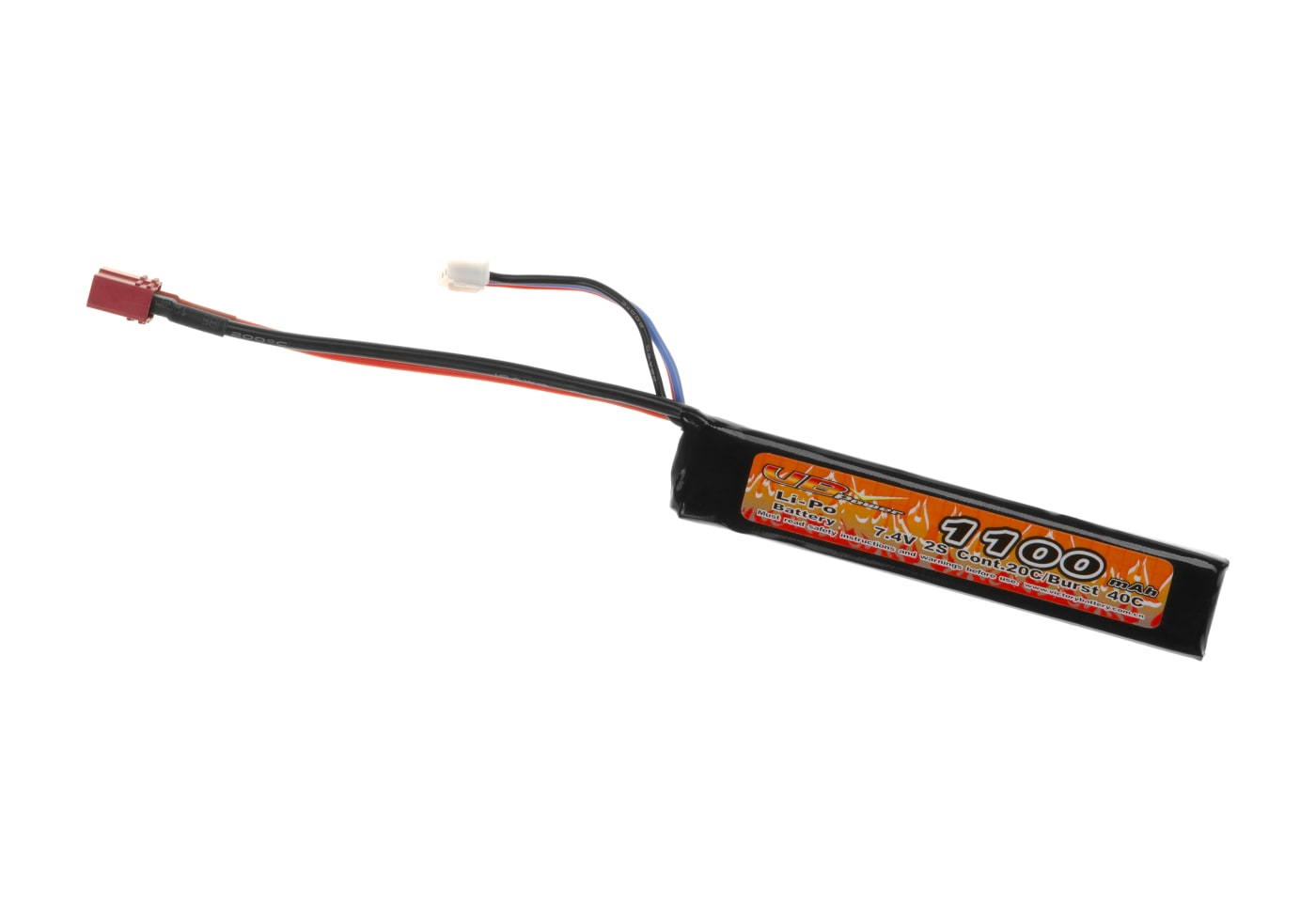 VB Power Lipo 7.4V 1100mAh 20C Stock Tube Type T-Plug