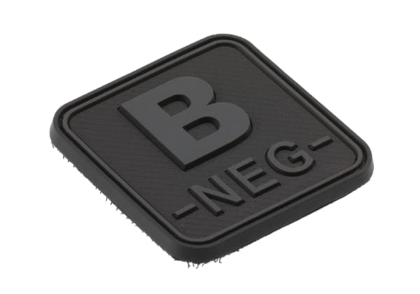 JTG Bloodtype Square Rubber Patch B Neg